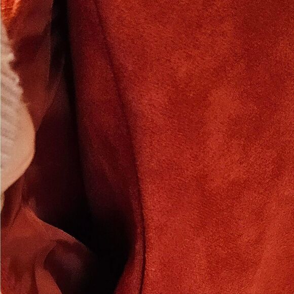 TORRID Plus Size Tandoori Spice Long Suede Coat Size 2X - Picture 5 of 16